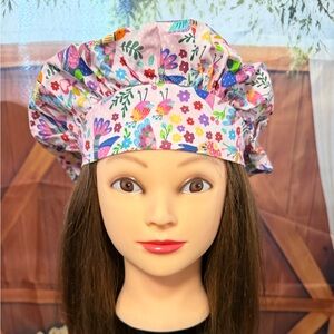 Floral Surgical Hat - Pink Patterned Scrub Cap